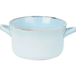 Servies>Merk Aardewerk Soepkom Blauw,Grijs,Taupe