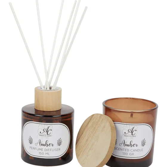 Woonaccessoires>Merk Absolu Chic Geur Giftset Bruin,Wit,Zwart