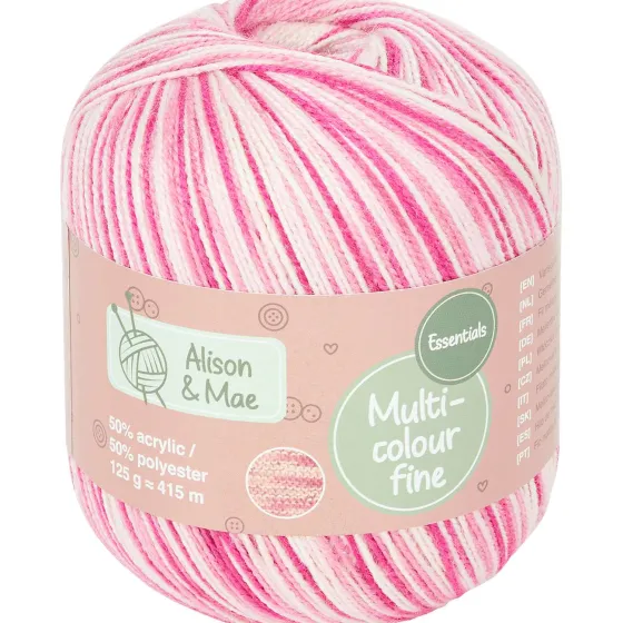 Breien & Haken>Alison & Mae Essentials Haakgaren Fine Blauw,Geel,Groen,Paars,Roze,Wit