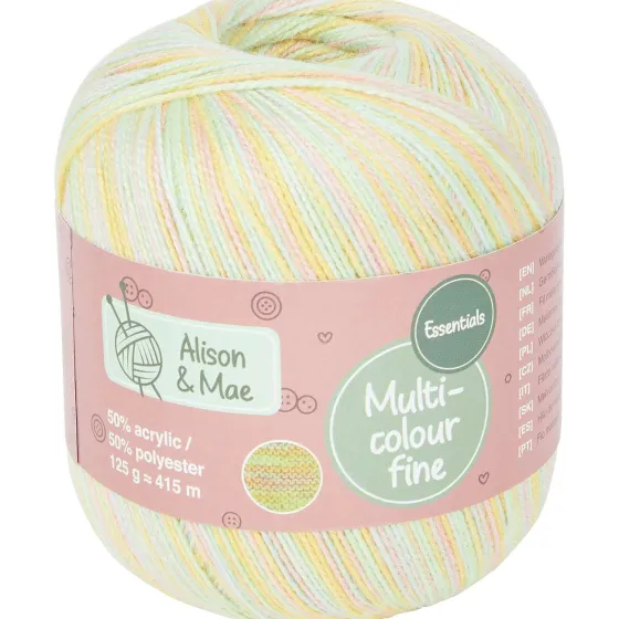 Breien & Haken>Alison & Mae Essentials Haakgaren Fine Blauw,Geel,Groen,Paars,Roze,Wit