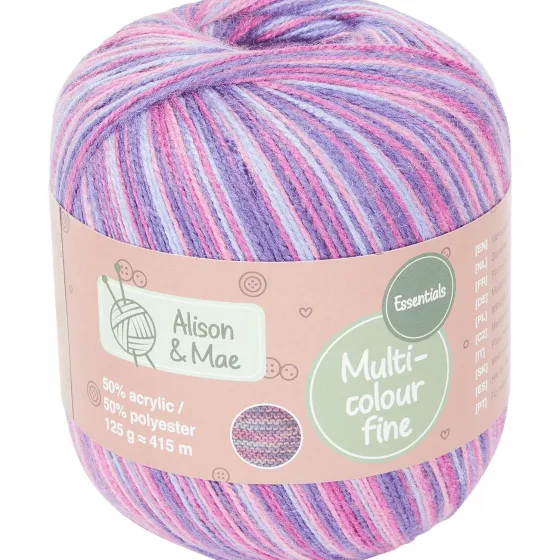 Breien & Haken>Alison & Mae Essentials Haakgaren Fine Blauw,Geel,Groen,Paars,Roze,Wit