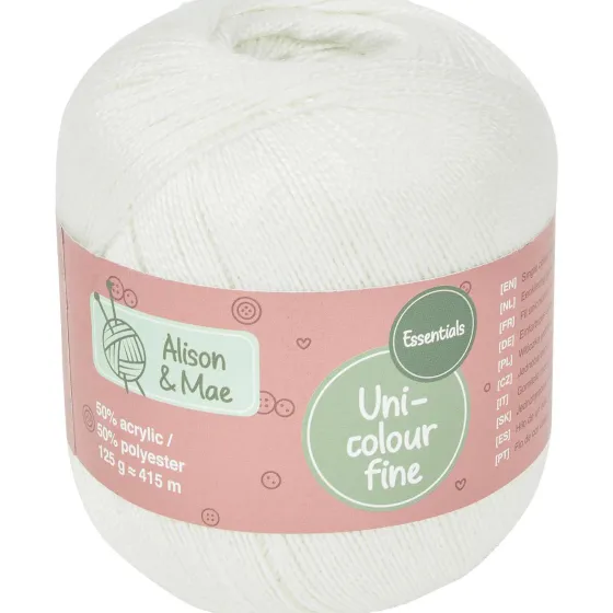 Breien & Haken>Alison & Mae Essentials Haakgaren Fine Blauw,Geel,Groen,Paars,Roze,Wit