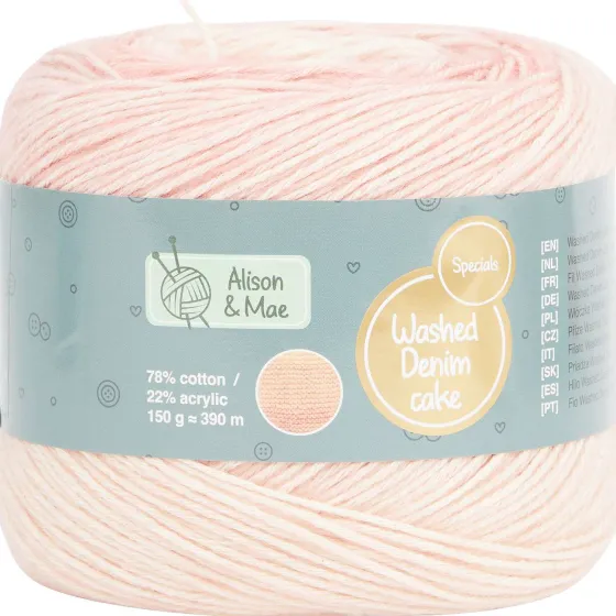 Breien & Haken>Alison & Mae Specials Garen Washed Denim Cake Blauw,Grijs,Groen,Roze