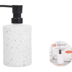 Badkamer & Toilet Accessoires>Cascata Alpina Zeepdispenser Met Marmerlook Zwart,Grijs,Wit