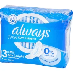 Lichaamsverzorging>Always Free Maandverband Day & Night Wit
