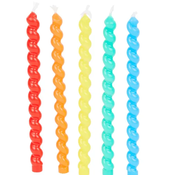 Feestartikelen>Merk Avec Swirl Taartkaarsjes Meerkleurig