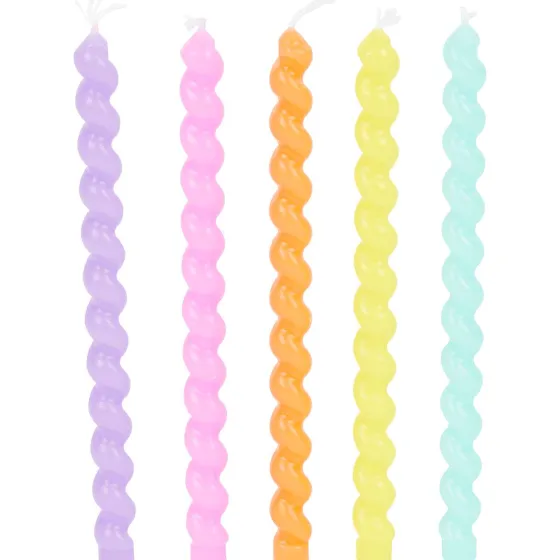 Feestartikelen>Merk Avec Swirl Taartkaarsjes Meerkleurig