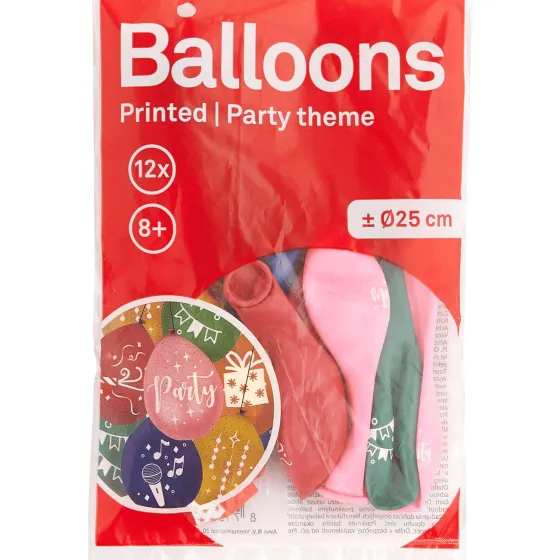 Ballonnen & Slingers>Merk Ballonnen Met Print Blauw,Groen,Meerkleurig,Rood