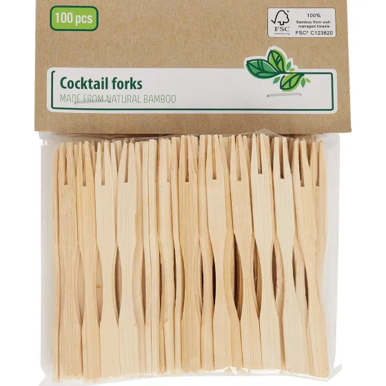 Feestartikelen>Merk Bamboe Cocktailvorkjes