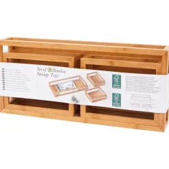 Woonaccessoires>Merk Bamboe Opbergbakjes Beige,Bruin