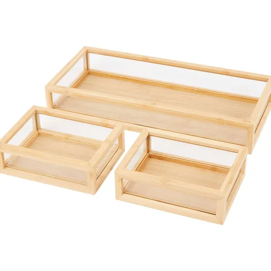 Woonaccessoires>Merk Bamboe Opbergbakjes Beige,Bruin