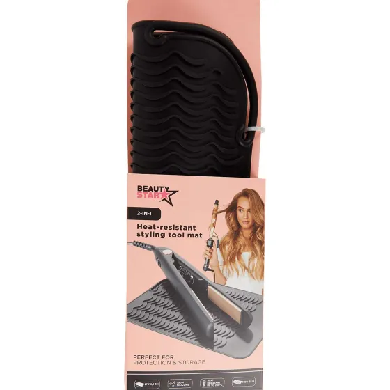 Haarverzorging>Head & Shoulders Beauty Star Hittebestendige Stylingtoolmat 2-In-1 Zwart,Roze