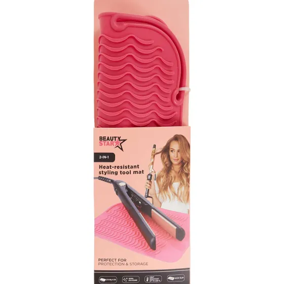 Haarverzorging>Head & Shoulders Beauty Star Hittebestendige Stylingtoolmat 2-In-1 Zwart,Roze