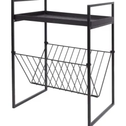 Woonaccessoires>Merk Bijzettafel Met Tijdschriftenrek Beige,Zwart
