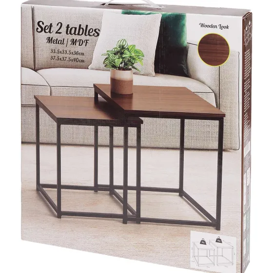 Woonaccessoires>Merk Bijzettafelset Beige,Bruin