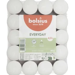 Kaarsen>Bolsius Theelichten Wit