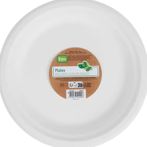 Feestartikelen>Merk Borden Van Bagasse Wit