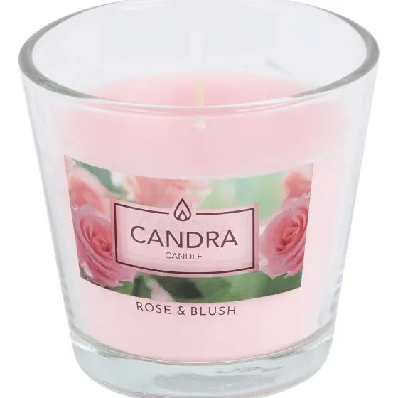 Kaarsen>Candra Geurkaars In Glas Paars,Roze