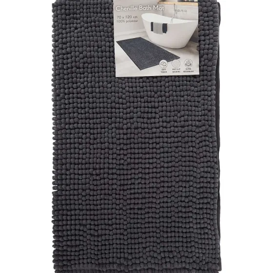 Badtextiel>Hotel Royal Chenille Badmat Grijs,Wit,Zwart
