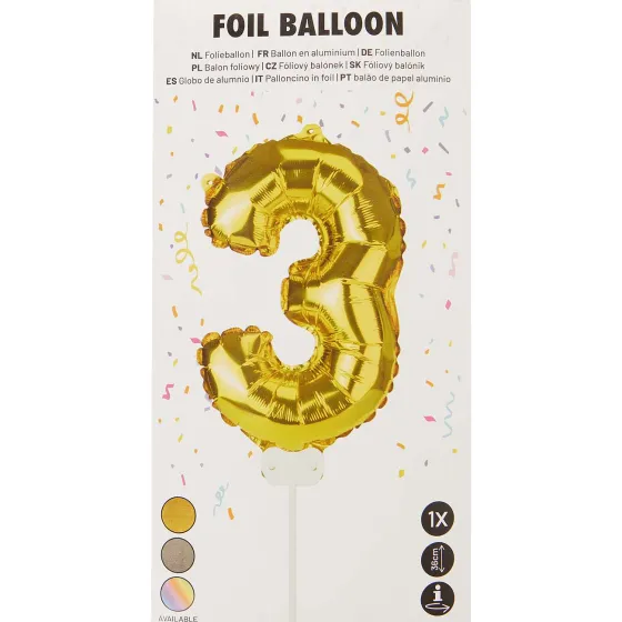 Ballonnen & Slingers>Merk Cijfer Folieballon Koper,Goud,Zilver