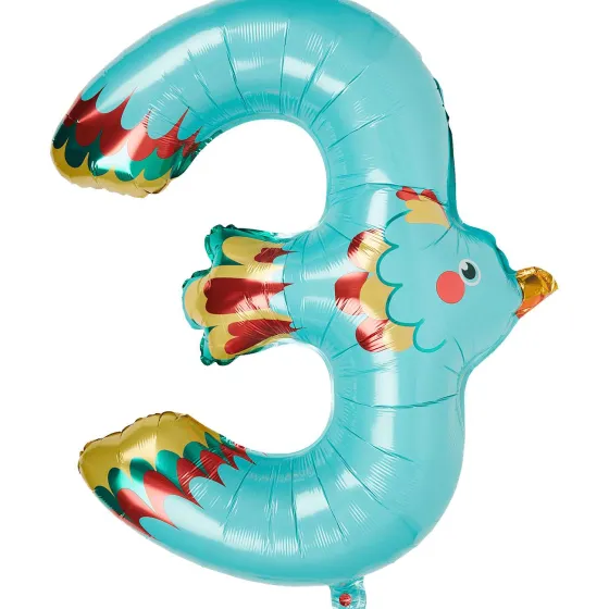 Ballonnen & Slingers>Merk Cijferballon Dier Meerkleurig