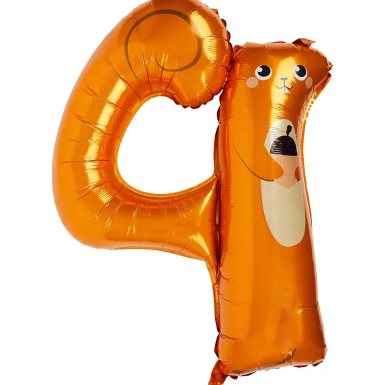 Ballonnen & Slingers>Merk Cijferballon Dier Meerkleurig