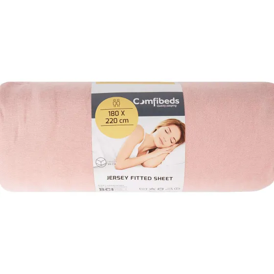 Beddengoed>Comfibeds Jersey Hoeslaken Zwart,Blauw,Grijs,Groen,Roze