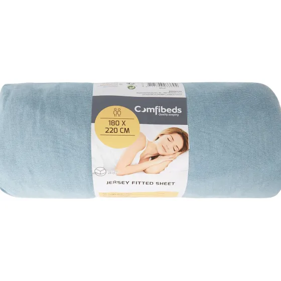 Beddengoed>Comfibeds Jersey Hoeslaken Zwart,Blauw,Grijs,Groen,Roze