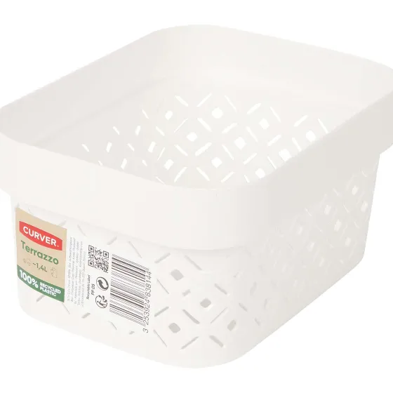 Woonaccessoires>Curver Opbergmand Terrazzo Zwart,Wit