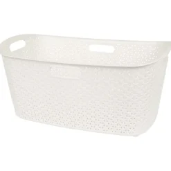 Wassen & Strijken>Curver Rattan Wasmand Zwart,Wit