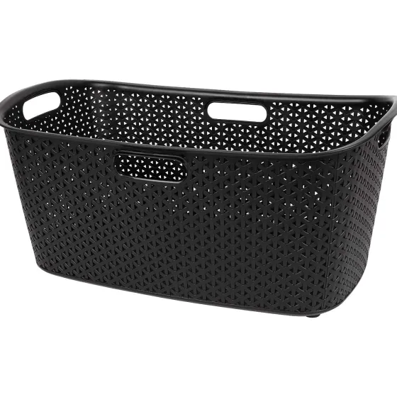 Wassen & Strijken>Curver Rattan Wasmand Zwart,Wit