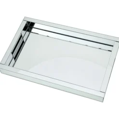 Woonaccessoires>Merk Decoratief Spiegelplateau Zwart,Zilver