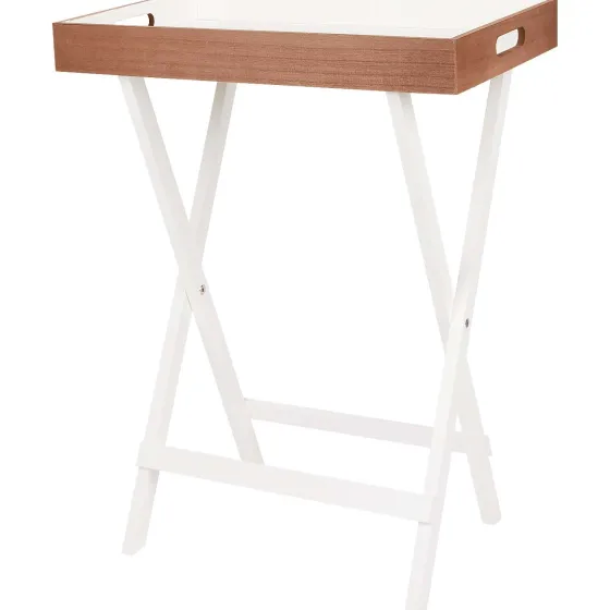 Woonaccessoires>Merk Dienblad Op Voet Bruin,Wit