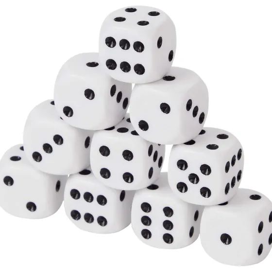 Spellen>Mini Matters Dobbelstenen Zwart,Wit