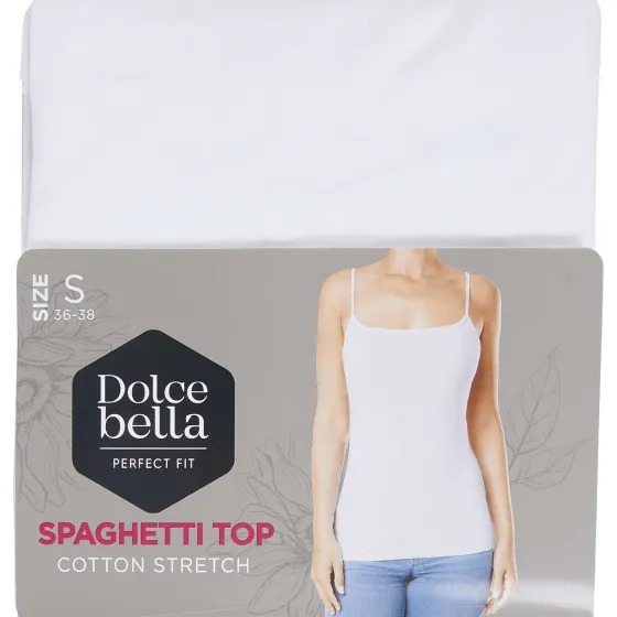 Kleding>Dolce Bella Spaghetti-Top Wit