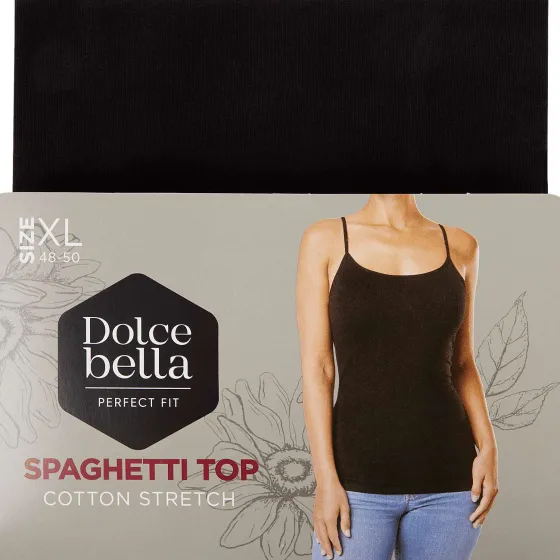 Kleding>Dolce Bella Spaghetti-Top Zwart