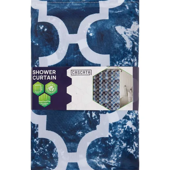 Badkamer & Toilet Accessoires>Cascata Douchegordijn Grijs,Print,Zwart