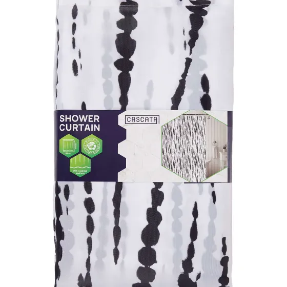 Badkamer & Toilet Accessoires>Cascata Douchegordijn Grijs,Print,Zwart