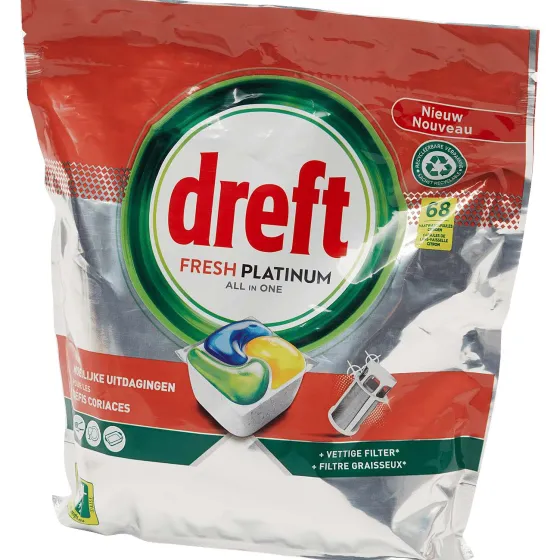 Afwas- & Wasmiddelen>Dreft Fresh Platinum Vaatwastabletten All In One