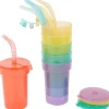 Glazen>Royal Leerdam Drinkbekers Met Rietjes Meerkleurig