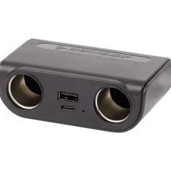Auto Accessoires>Dunlop Dubbele Auto-Stekkerdoos Zwart