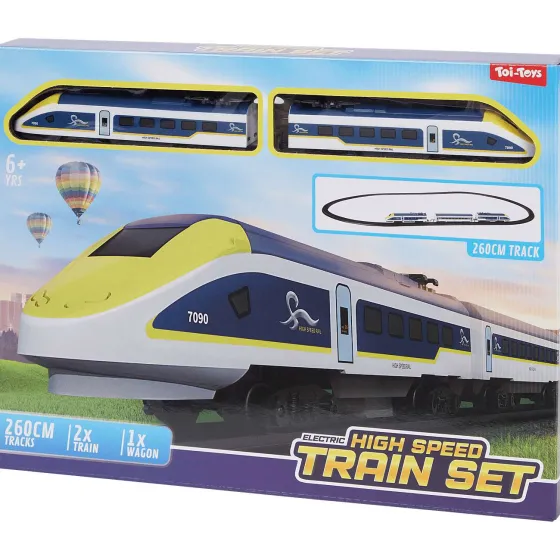 Spellen>Mini Matters Elektrische Hogesnelheidstreinenset Blauw,Rood