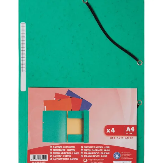 Bureau Accessoires>Office Essentials Exacompta Elastomap Meerkleurig
