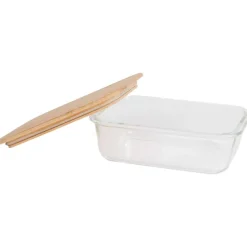 Bewaren & Meenemen>Lock & Lock Excellent Houseware Glazen Vershoudschaal Met Bamboe Deksel Transparant