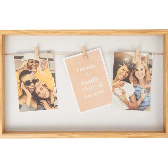 Fotolijstjes>Merk Fotolijst Met Knijpers Beige,Zwart