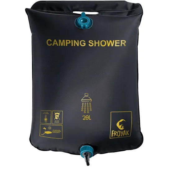 Kampeerspullen>Froyak Campingdouche Zwart
