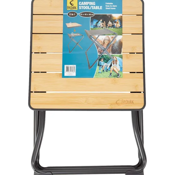 Kampeerspullen>Froyak Campingstoel En -Tafel Zwart