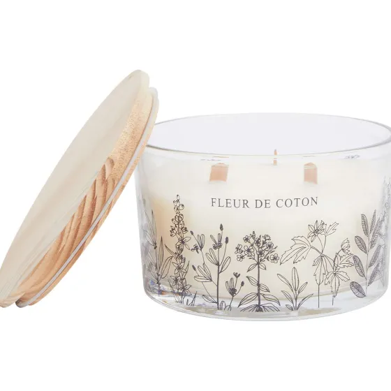 Kaarsen>Candra Geurkaars Met Houten Lont Wit