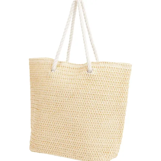 Rugzakken>Spilbergen Gevlochten Strandtas Meerkleurig,Print,Zwart