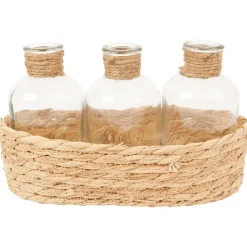 Woonaccessoires>Merk Glazen Flesjes In Mandje